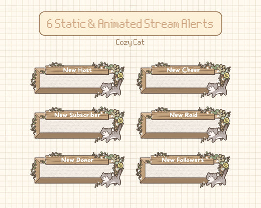 Cozy Cat –  Stream Alerts