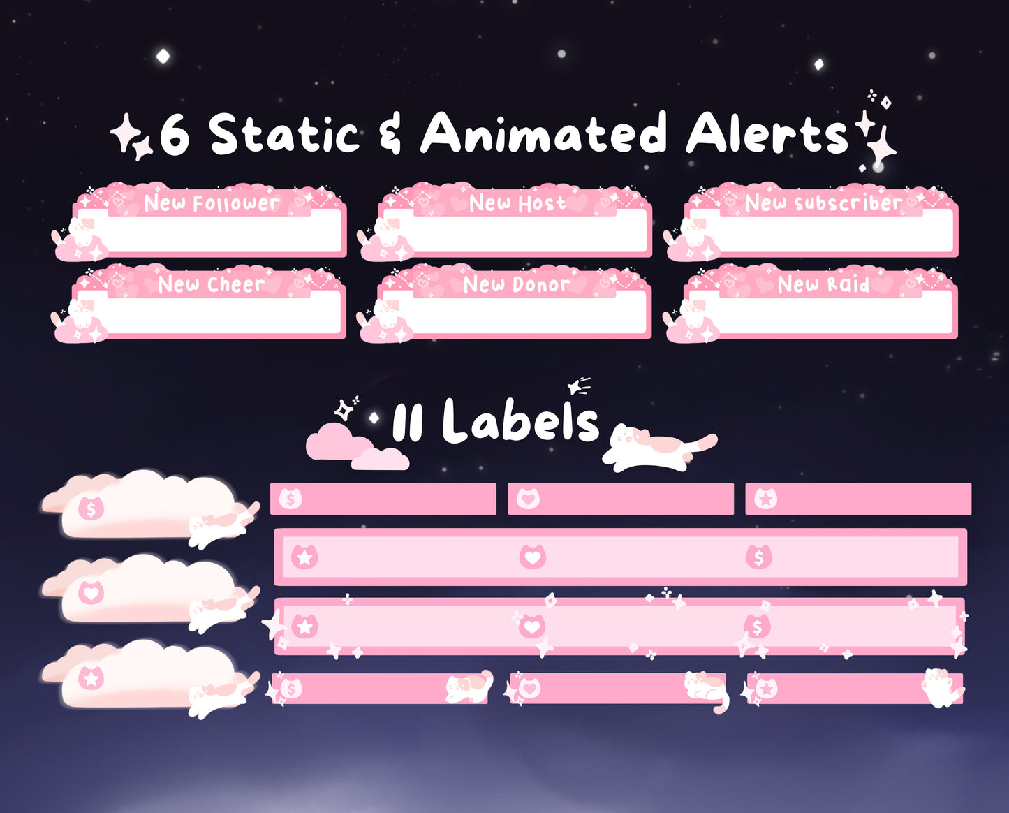 Pink Cotton Candy Clouds –  Stream Pack