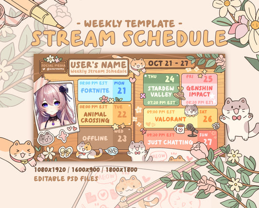 Cottage Kitty –  Stream Schedule