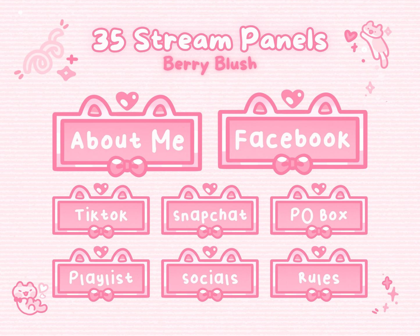 Berry Blush –  Stream Panels