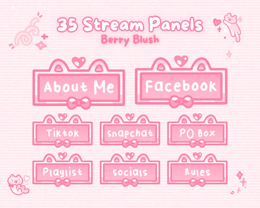 Berry Blush –  Stream Panels