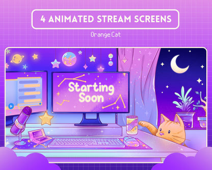 Orange Cat –  Stream Screens