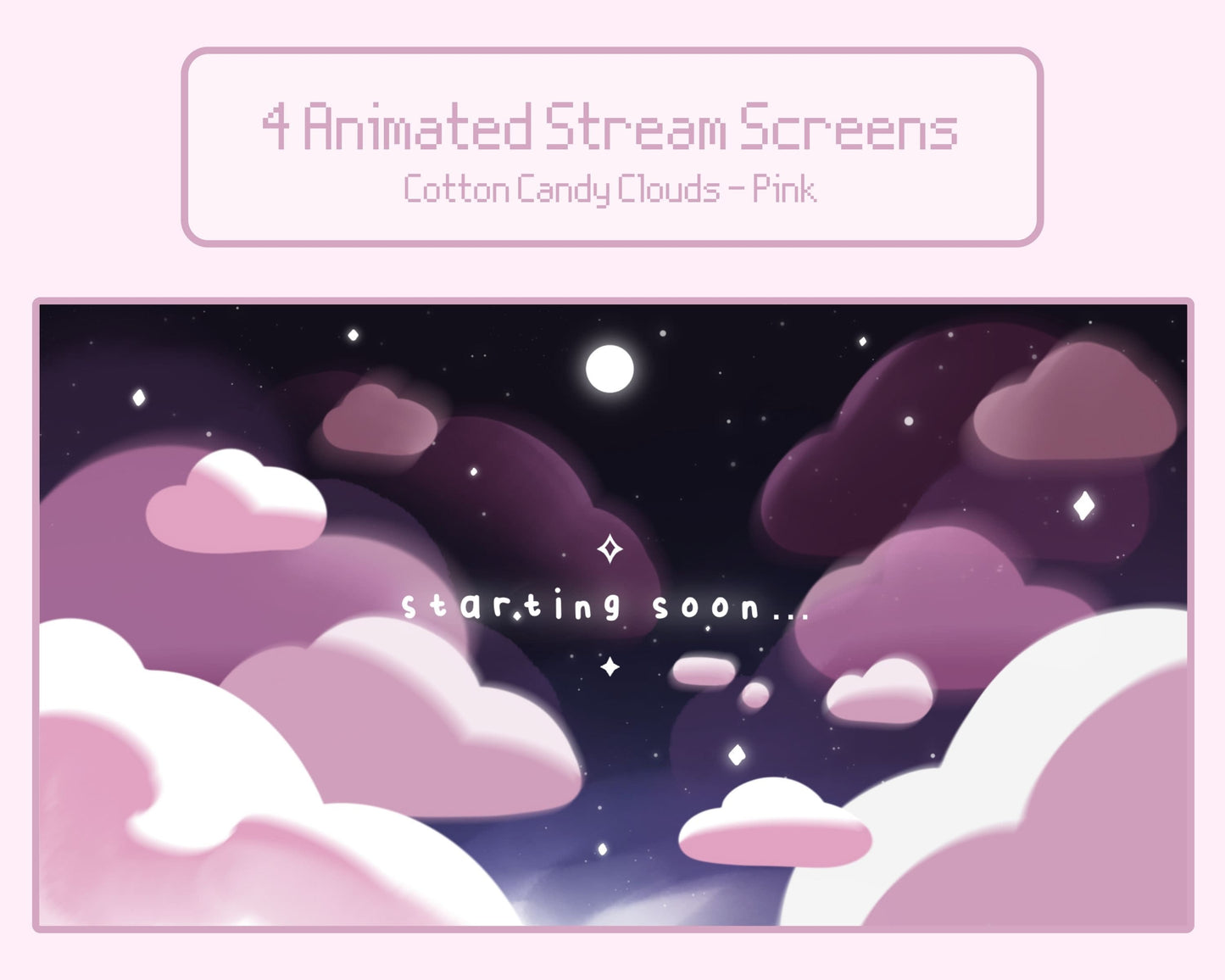 Pink Cotton Candy Clouds –  Stream Screens
