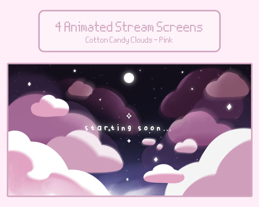 Pink Cotton Candy Clouds –  Stream Screens