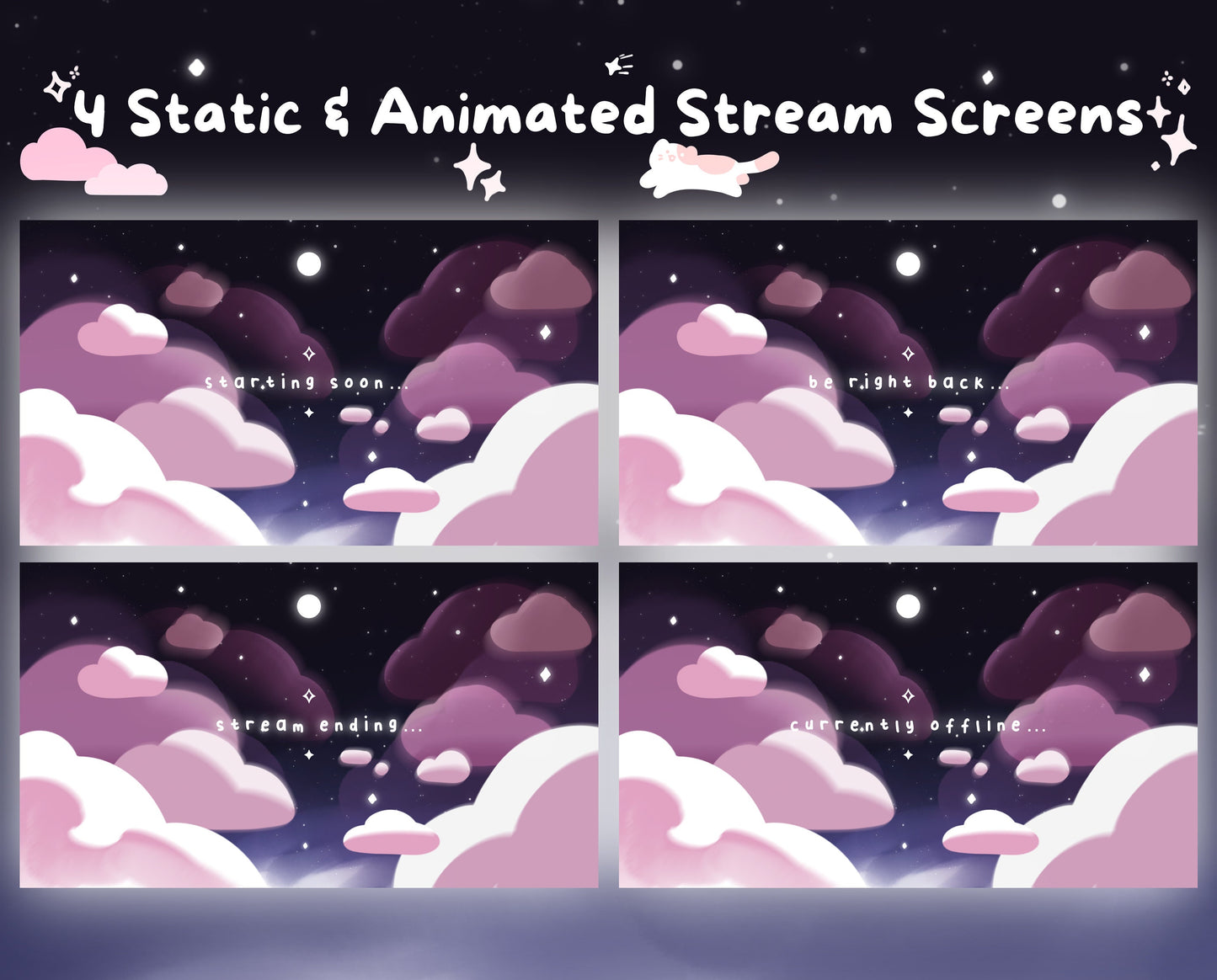 Pink Cotton Candy Clouds –  Stream Pack