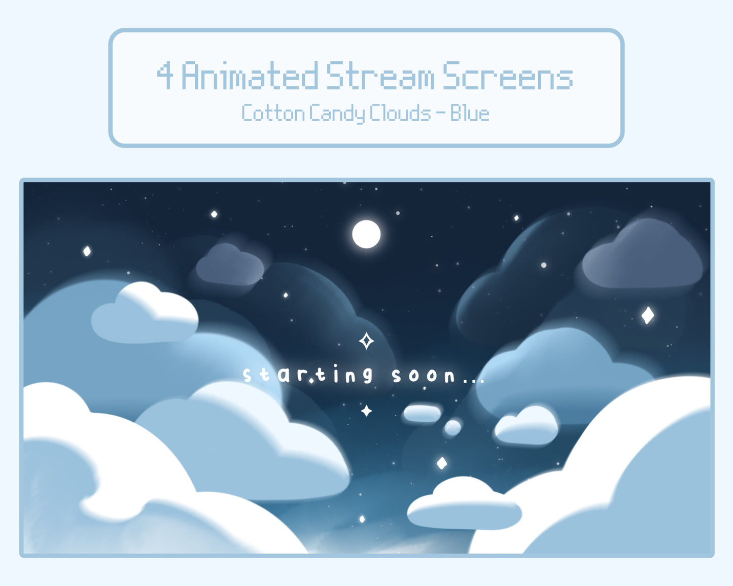 Blue Cotton Candy Clouds –  Stream Screens