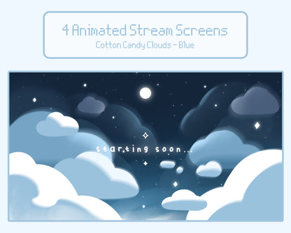 Blue Cotton Candy Clouds –  Stream Screens