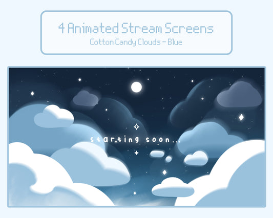 Blue Cotton Candy Clouds –  Stream Screens