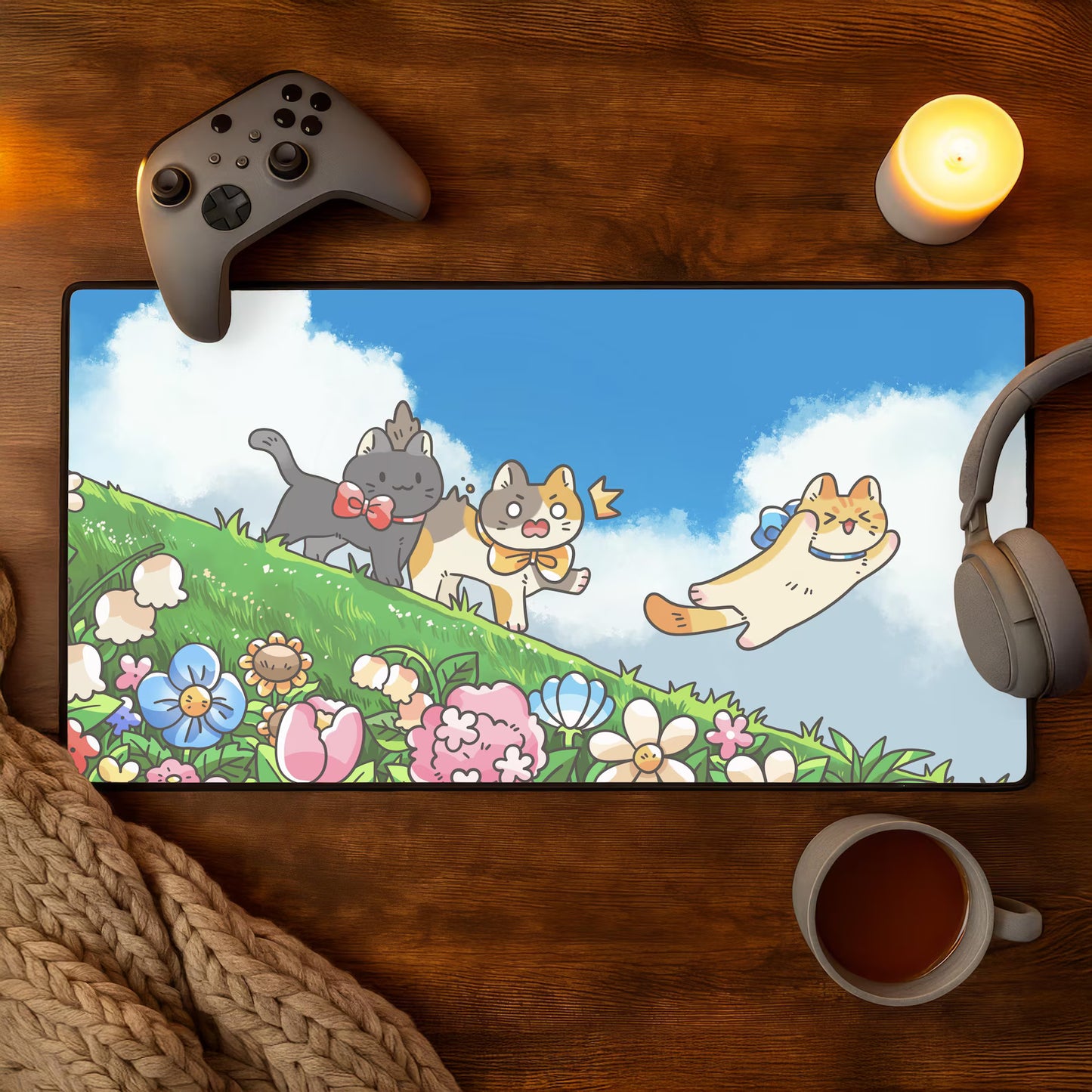 Tiny Cat Trio –  Deskmat