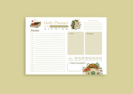 Cottagecore Daily, Weekly, and Monthly Planner