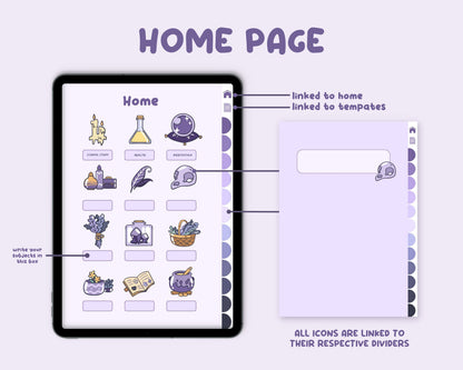 Witch Cat Digital Planner: Hyperlinked Planner for GoodNotes