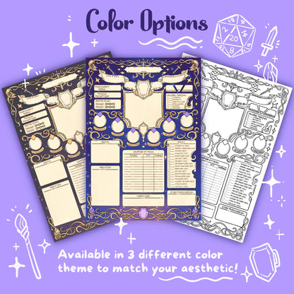 Dreambound – DnD 5e Character Sheets PDF