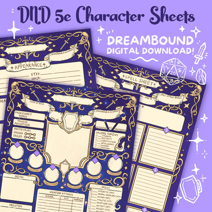 Dreambound – DnD 5e Character Sheets PDF