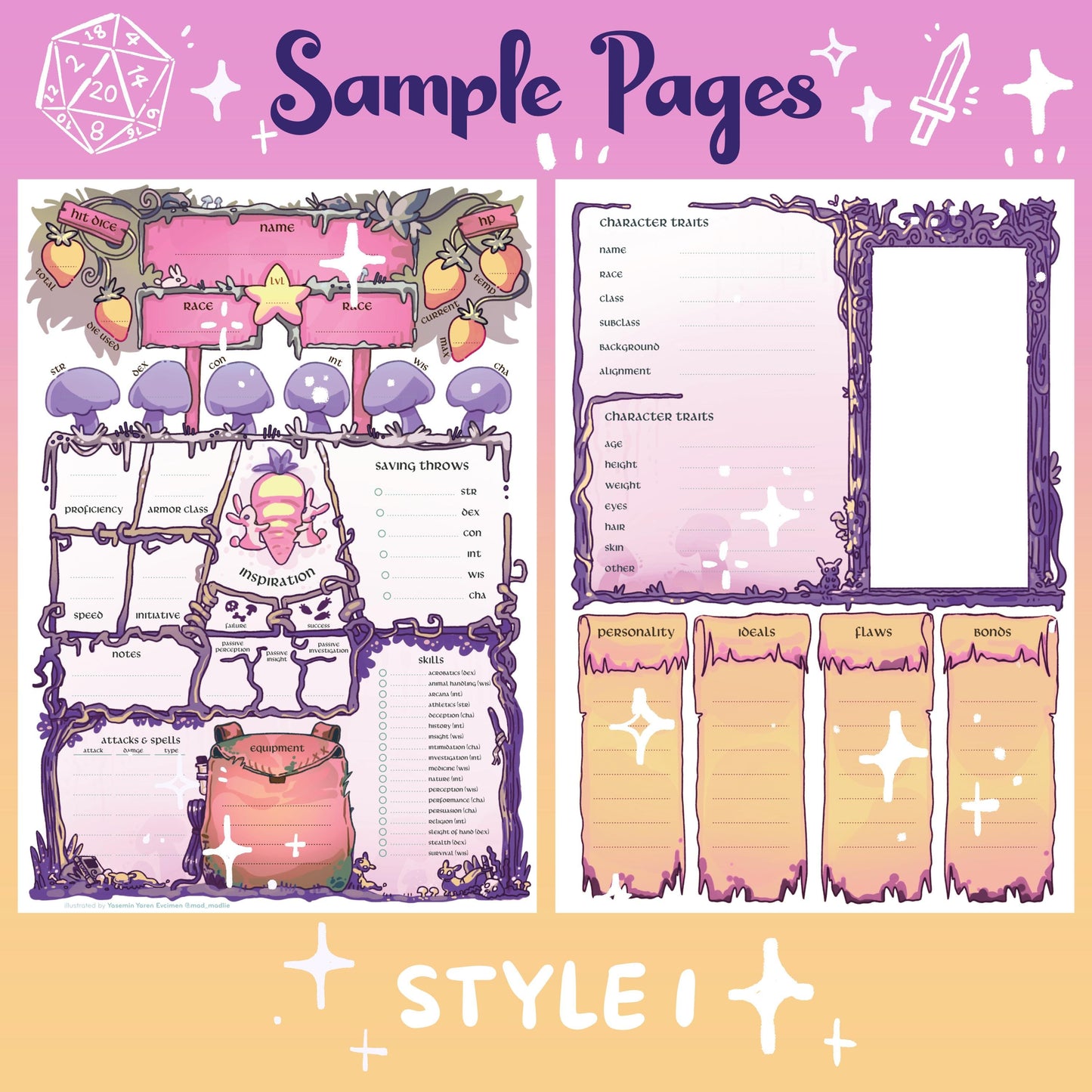 Softgrove – DnD 5e Character Journal PDF