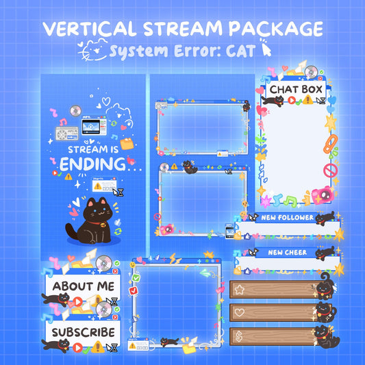System Error Cat – Tiktok Stream Pack