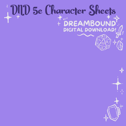 Dreambound – DnD 5e Character Sheets PDF